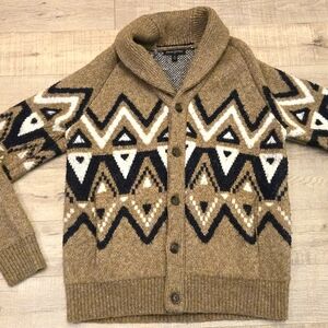 Banana Republic Fair Isle Shawl Cardigan Sweater Men's Large
